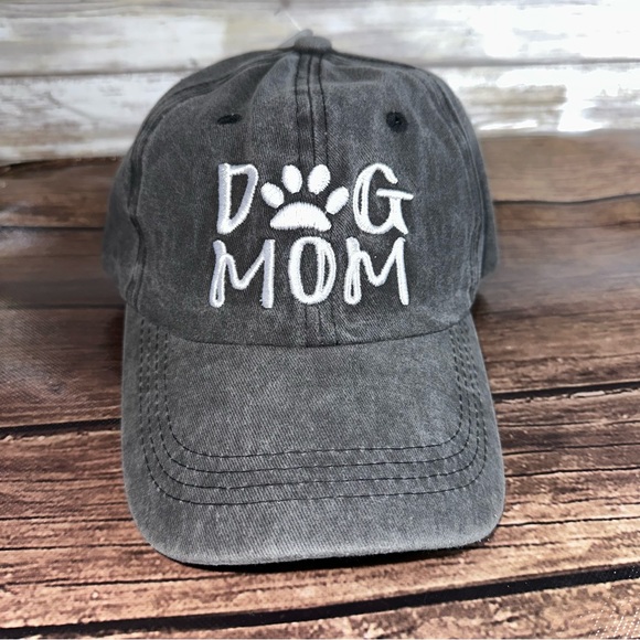 🆕 DOG MOM Embroidery Baseball Cap Washed Distressed Hat Velcro Adjustable Gift - Picture 8 of 8